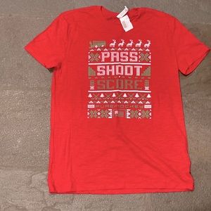 Hockey Christmas Ugly Short Sleeve T-Shirt - Size M/L